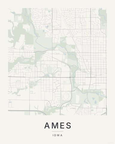 Ames map print, Paper colorway