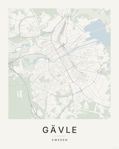 Gävle map print, Paper colorway