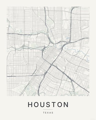 Houston map print, first colorway