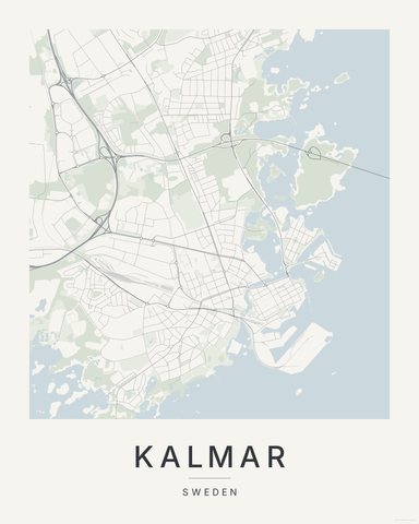 Kalmar map print, Paper colorway