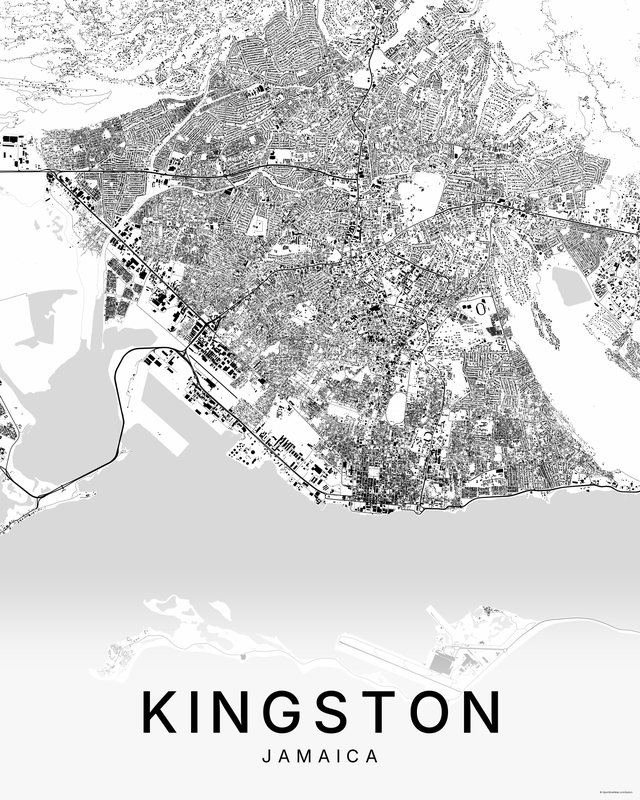 Kingston map print, Bright colorway