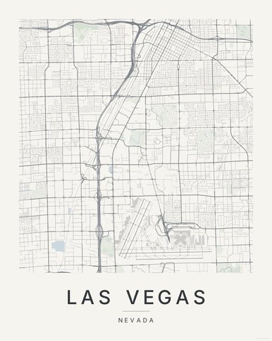 Las Vegas map print, Paper colorway